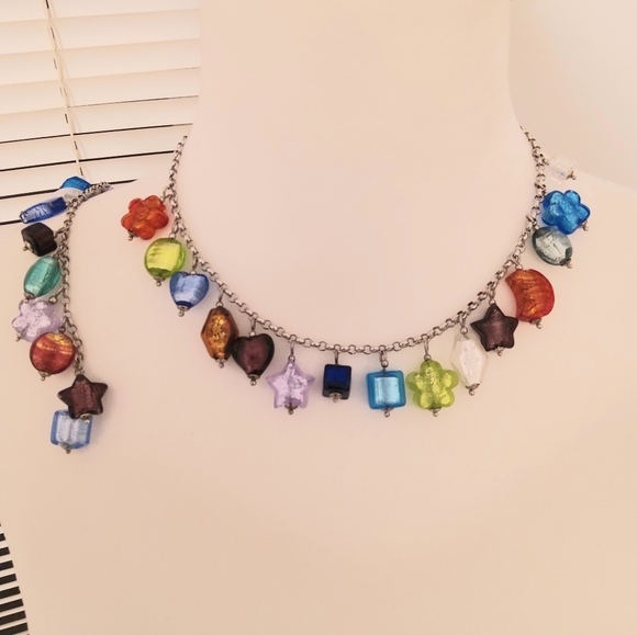 ANTICA MURINA Venezian Made Multicolor Glass Necklace & Bracelet - Picture 12 of 12